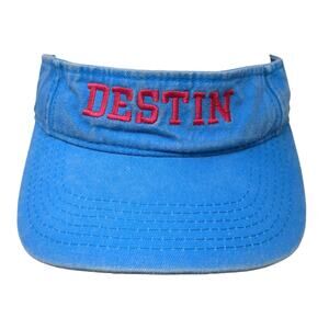 Destin Strapback Visor Hat Blue One Size Adjustable Embroidered Kaufman